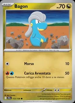 Bagon card in Italian