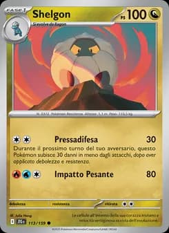 Shelgon card in Italian
