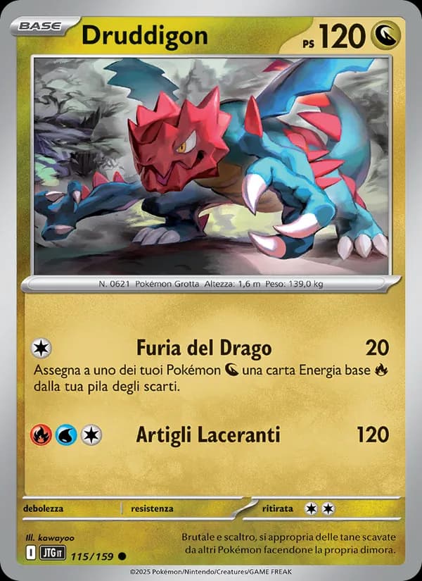 Druddigon card in Italian