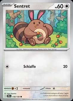 Sentret card in Italian