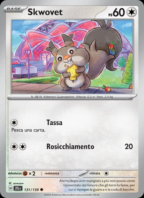 Skwovet card in Italian