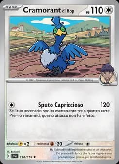 Cramorant di Hop card in Italian