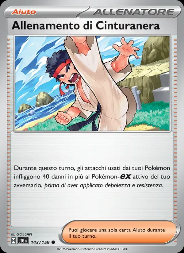 Allenamento di Cinturanera card in Italian