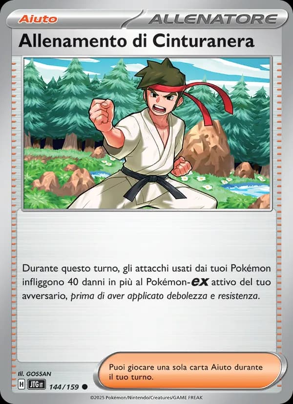 Allenamento di Cinturanera card in Italian