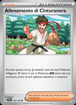 Allenamento di Cinturanera card in Italian