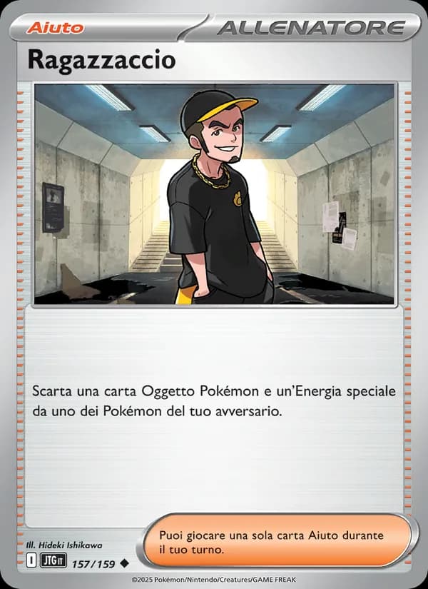 Ragazzaccio card in Italian
