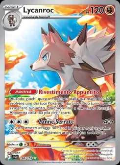 Lycanroc card in Italian