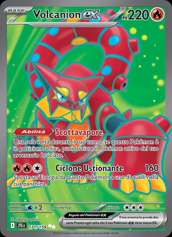 Volcanion-ex card in Italian