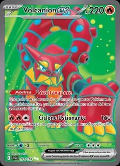 Volcanion-ex card in Italian