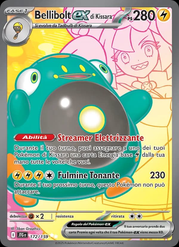 Bellibolt-ex di Kissara card in Italian