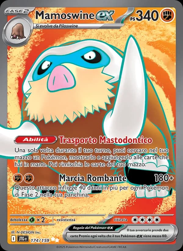 Mamoswine-ex card in Italian