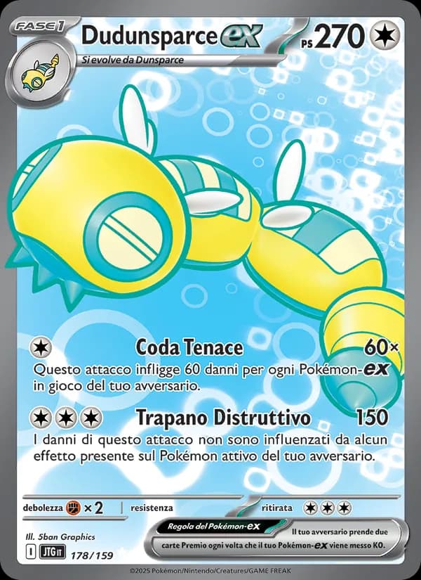 Dudunsparce-ex card in Italian