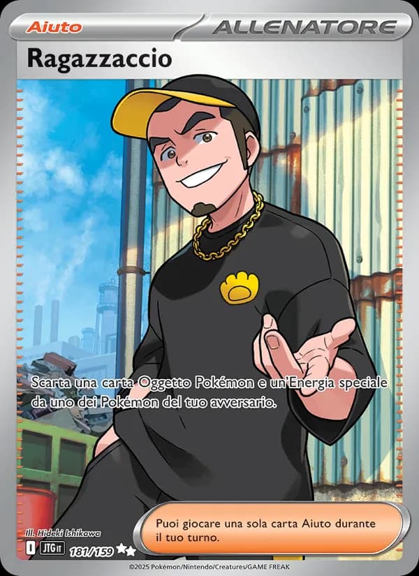 Ragazzaccio card in Italian
