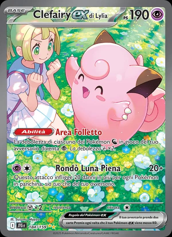 Clefairy-ex di Lylia card in Italian