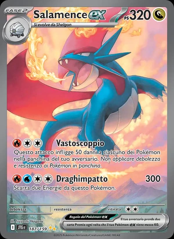 Salamence-ex card in Italian