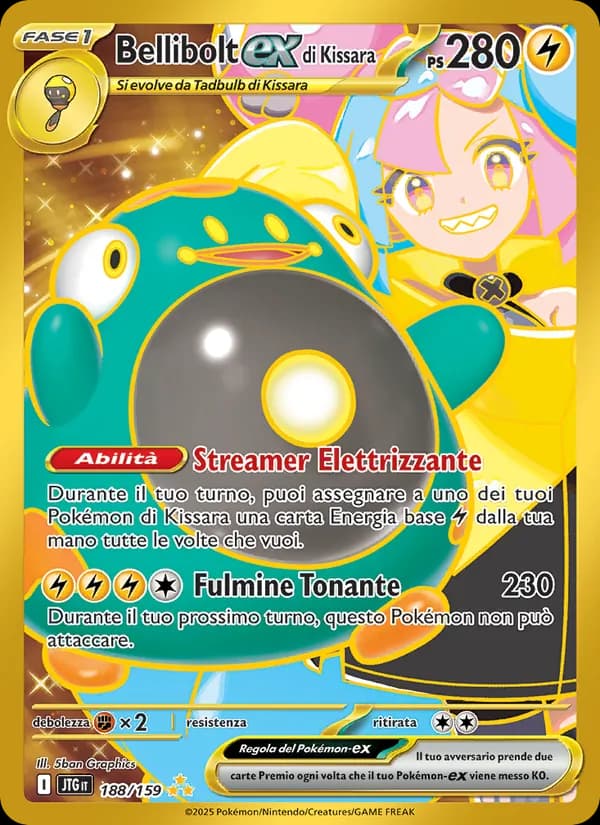 Bellibolt-ex di Kissara card in Italian