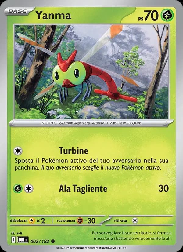 Yanma card in Italian