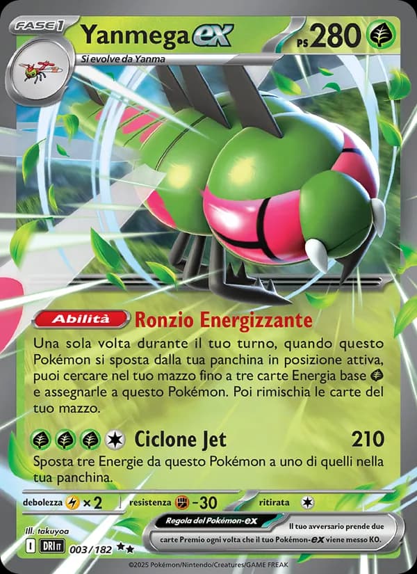 Yanmega-ex card in Italian