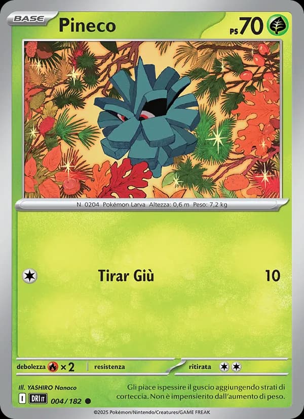 Pineco card in Italian
