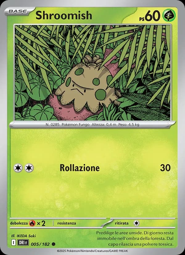 Shroomish card in Italian