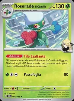 Roserade di Camilla card in Italian