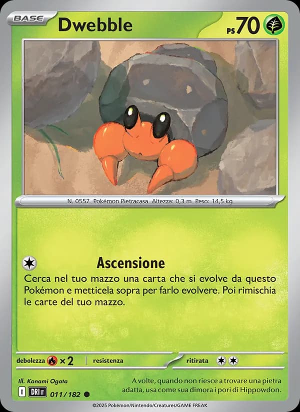 Dwebble card in Italian