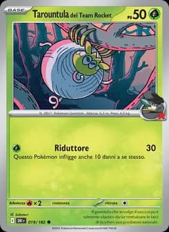 Tarountula del Team Rocket card in Italian