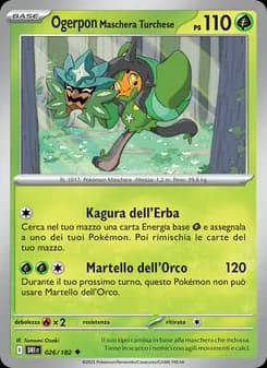 Ogerpon Maschera Turchese card in Italian