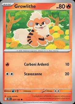 Growlithe card in Italian