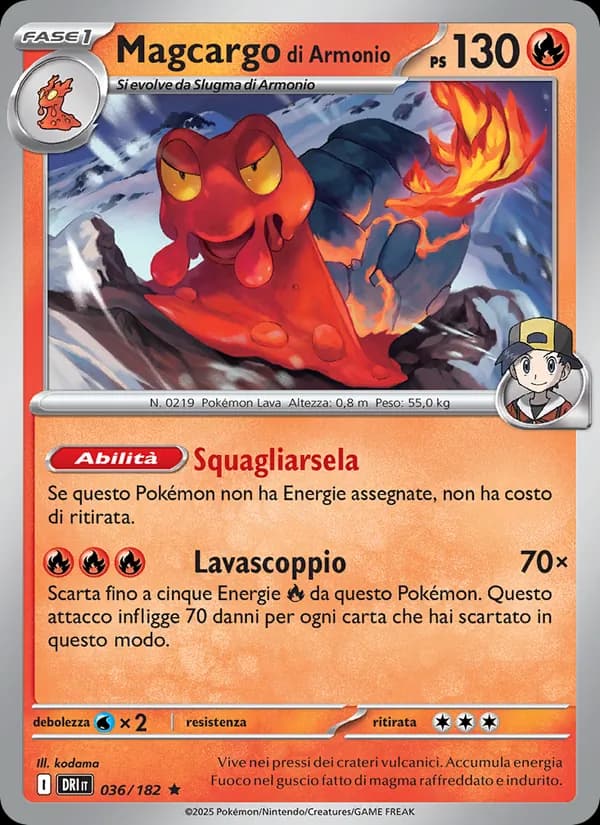 Magcargo di Armonio card in Italian