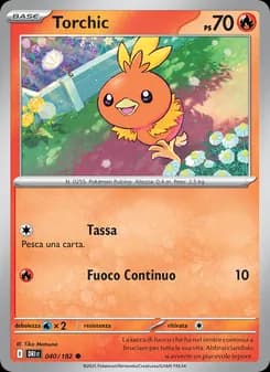 Torchic card in Italian