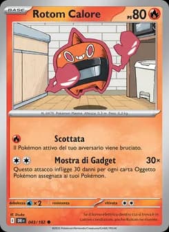 Rotom Calore card in Italian