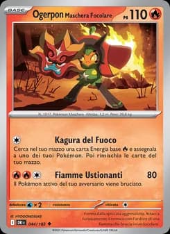 Ogerpon Maschera Focolare card in Italian