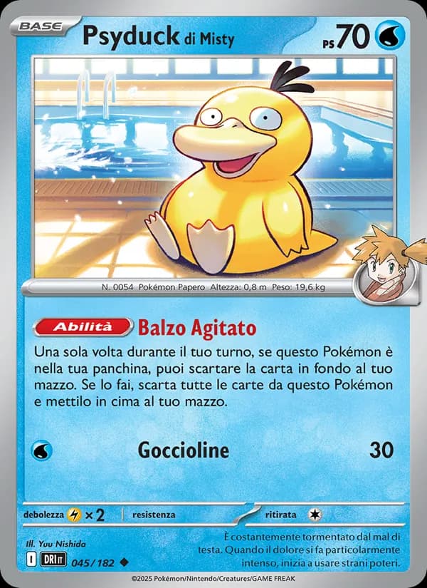 Psyduck di Misty card in Italian