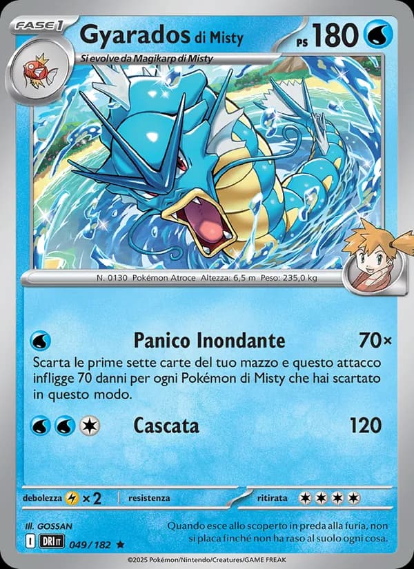 Gyarados di Misty card in Italian