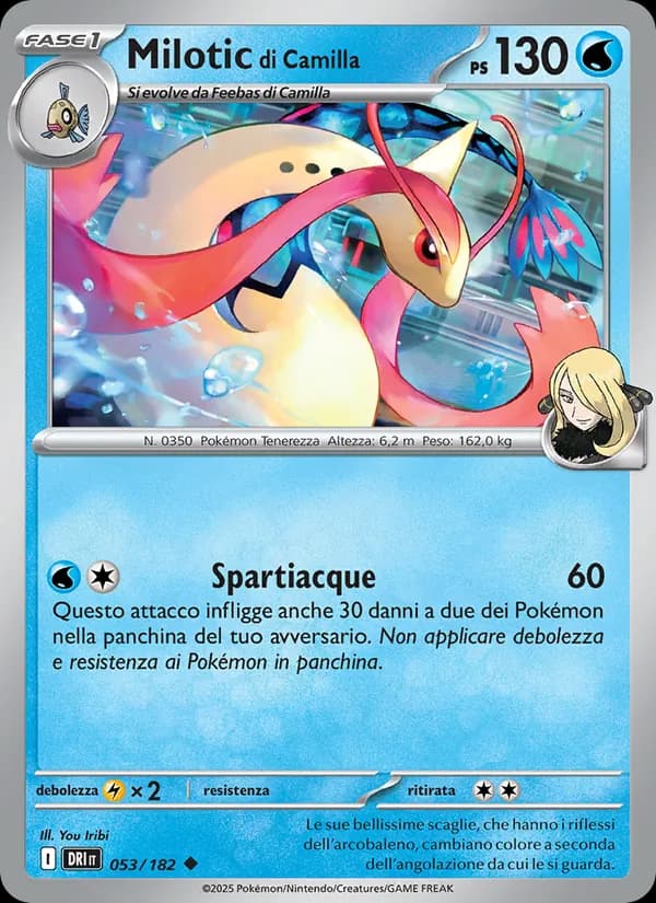 Milotic di Camilla card in Italian