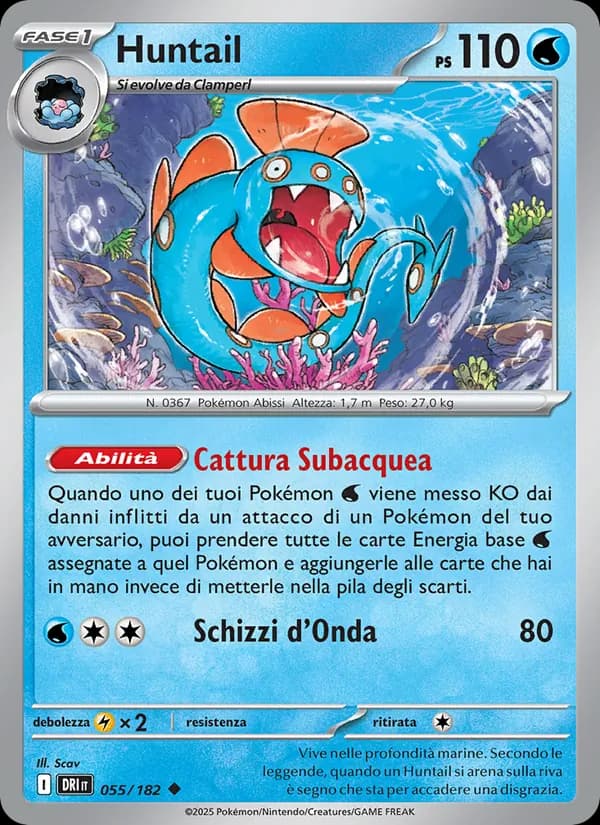 Huntail card in Italian