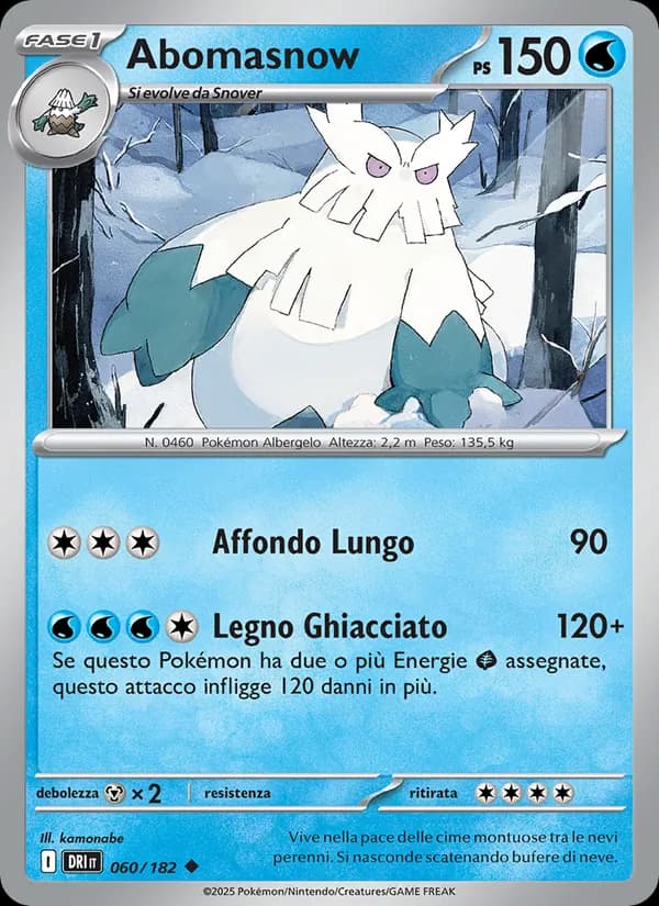 Abomasnow card in Italian