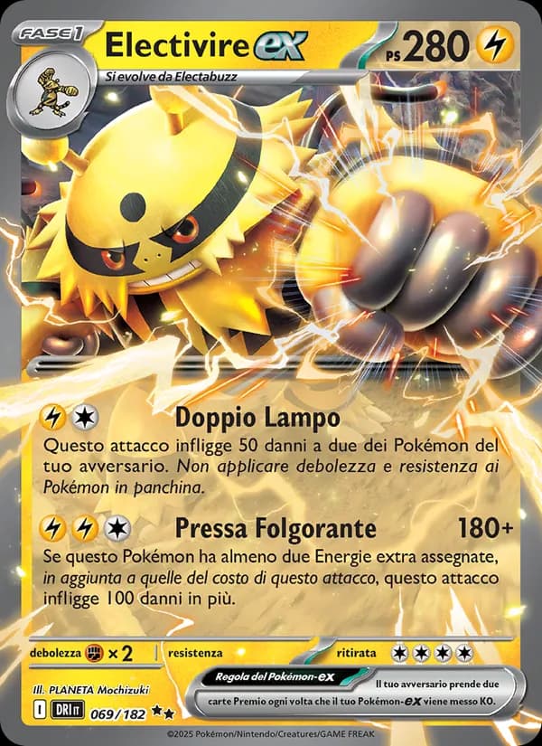 Electivire-ex card in Italian