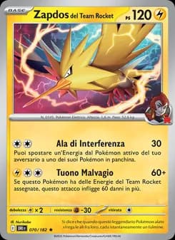 Zapdos del Team Rocket card in Italian