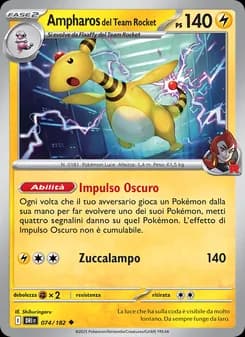 Ampharos del Team Rocket card in Italian
