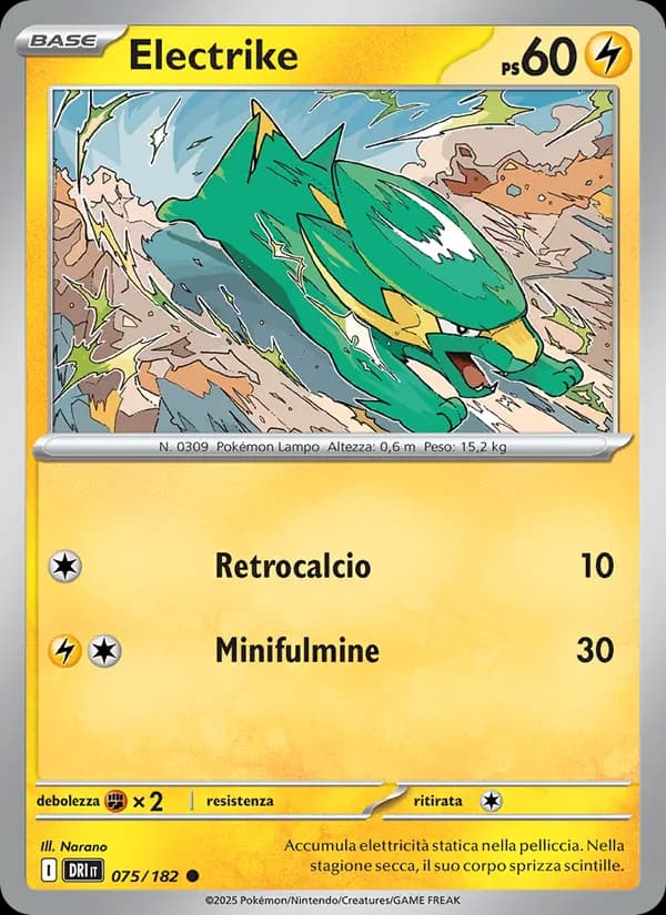 Electrike card in Italian