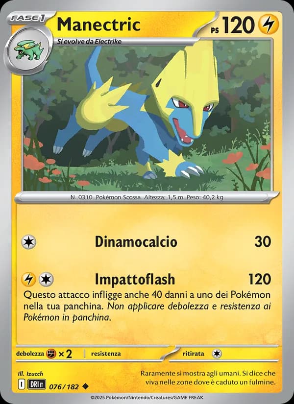 Manectric card in Italian