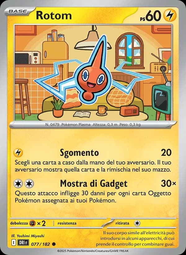 Rotom card in Italian