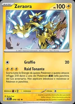 Zeraora card in Italian