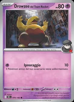 Drowzee del Team Rocket card in Italian