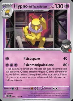 Hypno del Team Rocket card in Italian