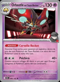 Orbeetle del Team Rocket card in Italian