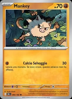 Mankey card in Italian
