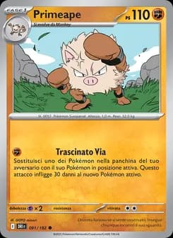 Primeape card in Italian
